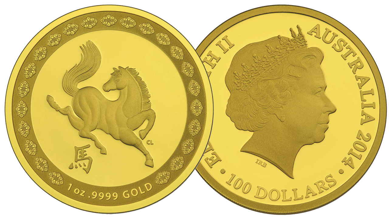 2014 HORSE AUSTRALIAN GOLD 1OZ