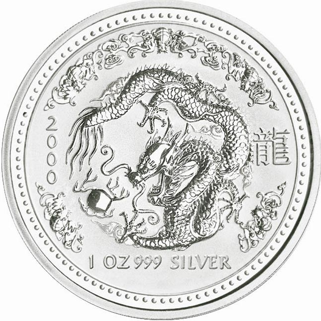 2000 YEAR OF THE DRAGON SILVER LUNAR SERIES I