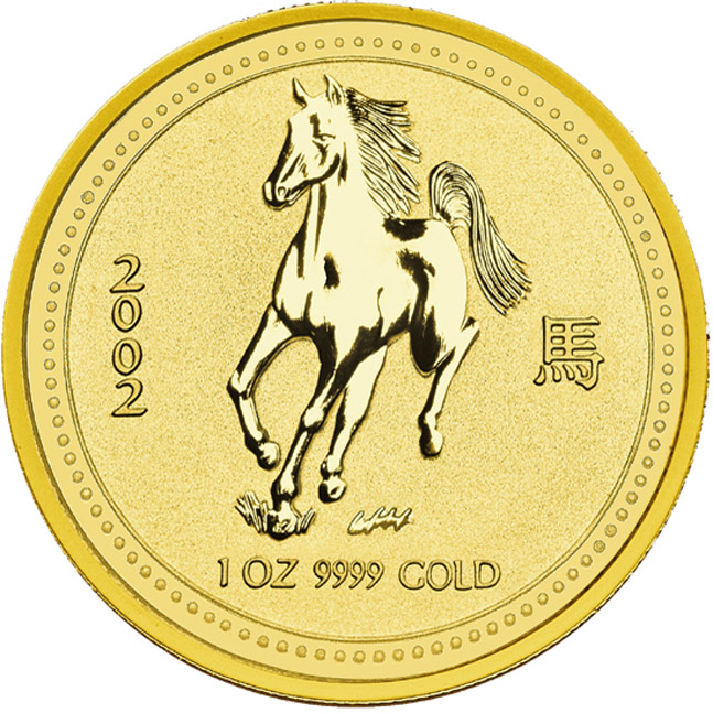 2002 YEAR OF THE HORSE GOLD LUNAR SERIES I