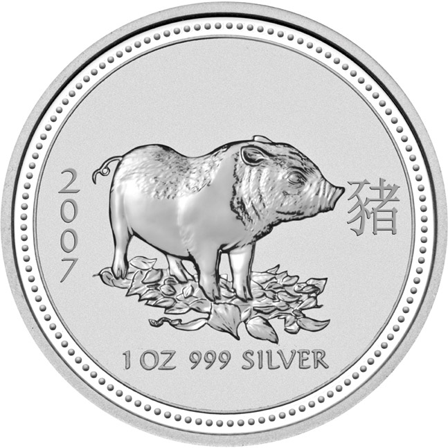 2007 YEAR OF THE PIG SILVER LUNAR SERIES I