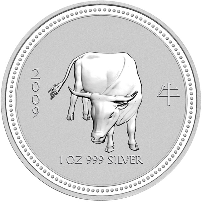 2009 YEAR OF THE OX SILVER LUNAR SERIES 1