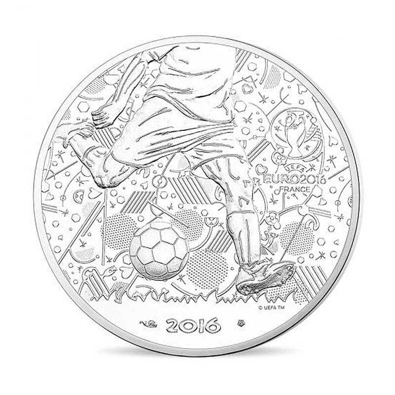 France 10 euro 2016 "UEFA 2016" Silver UNC 