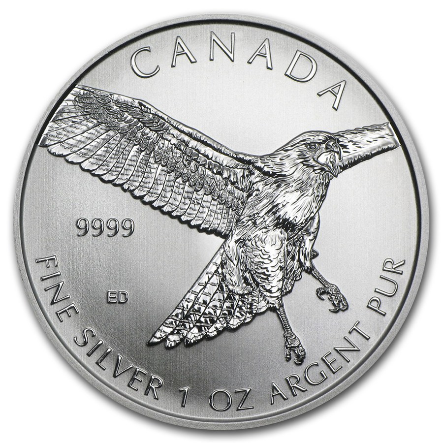 Falcon 2014-2015 Canada Birds of Prey 4 Coin Silver Set Owl Hawk Eagle 