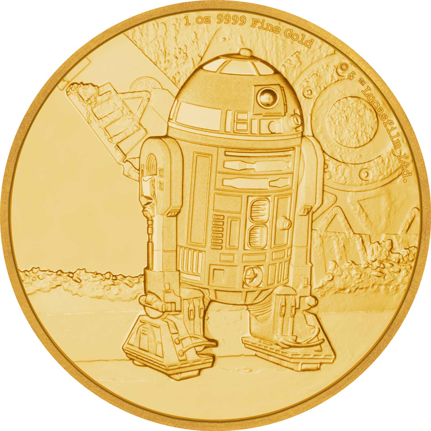 R2-D2 Star Wars Limited Edition 38mm Collectors Coin In Protective Capsule 