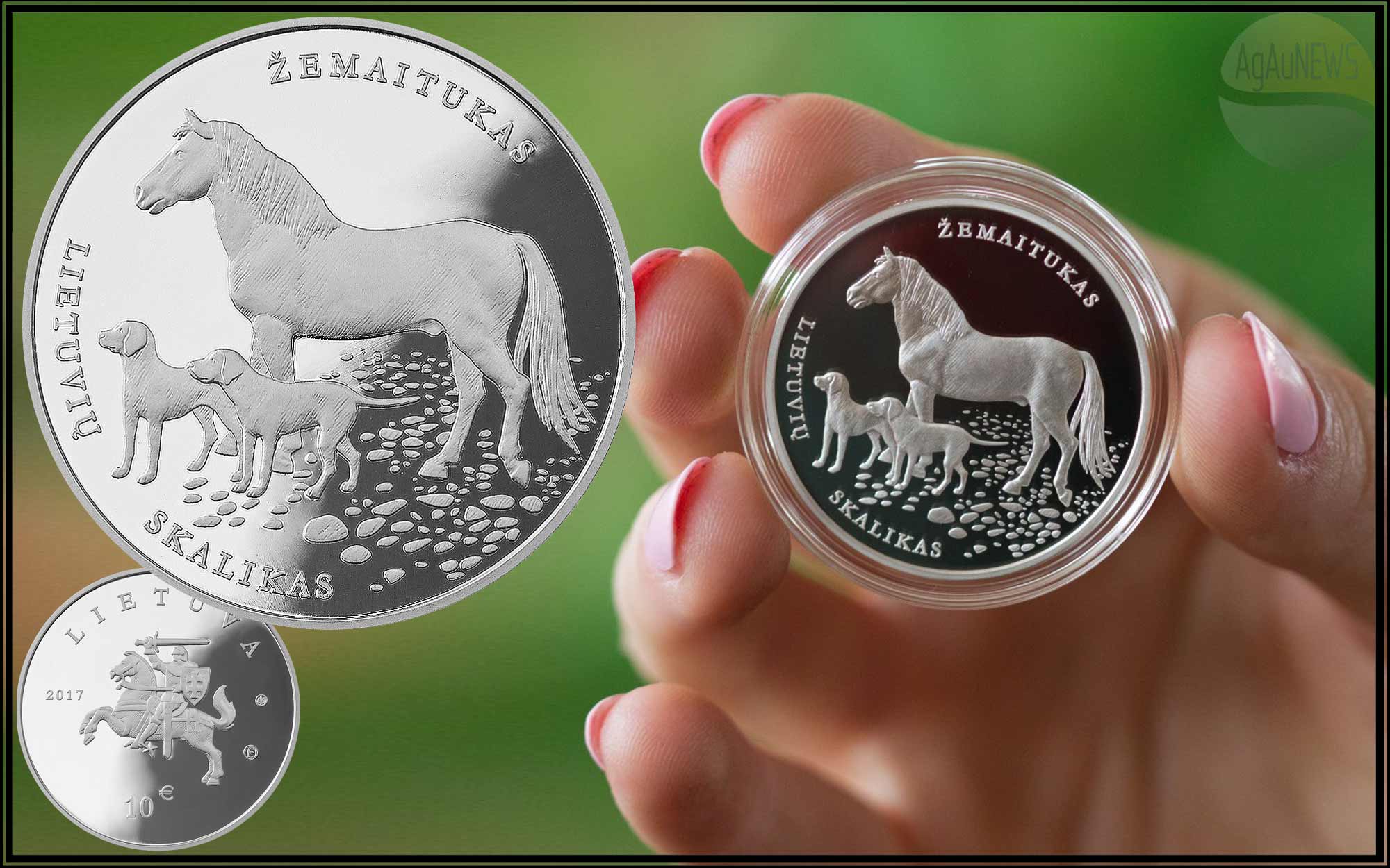 Lithuanian Hounds And Horses Celebrated On The Baltic States Latest 10 Euro Silver Coin Agaunews