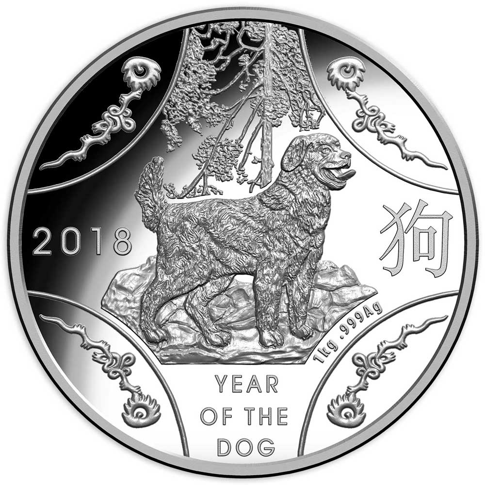 Rare Medal 2018 Year of the Dog Gold Plated with Color