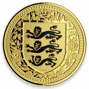 Royal Arms of England gold black