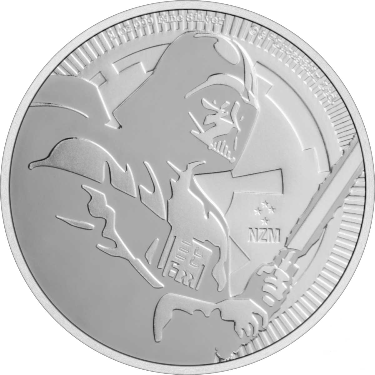 with original Mint packaging and COA $2 Brilliant Uncirculated 2017 NU Disney Star Wars Han Solo Ultra High Relief Silver Coin 2 oz 