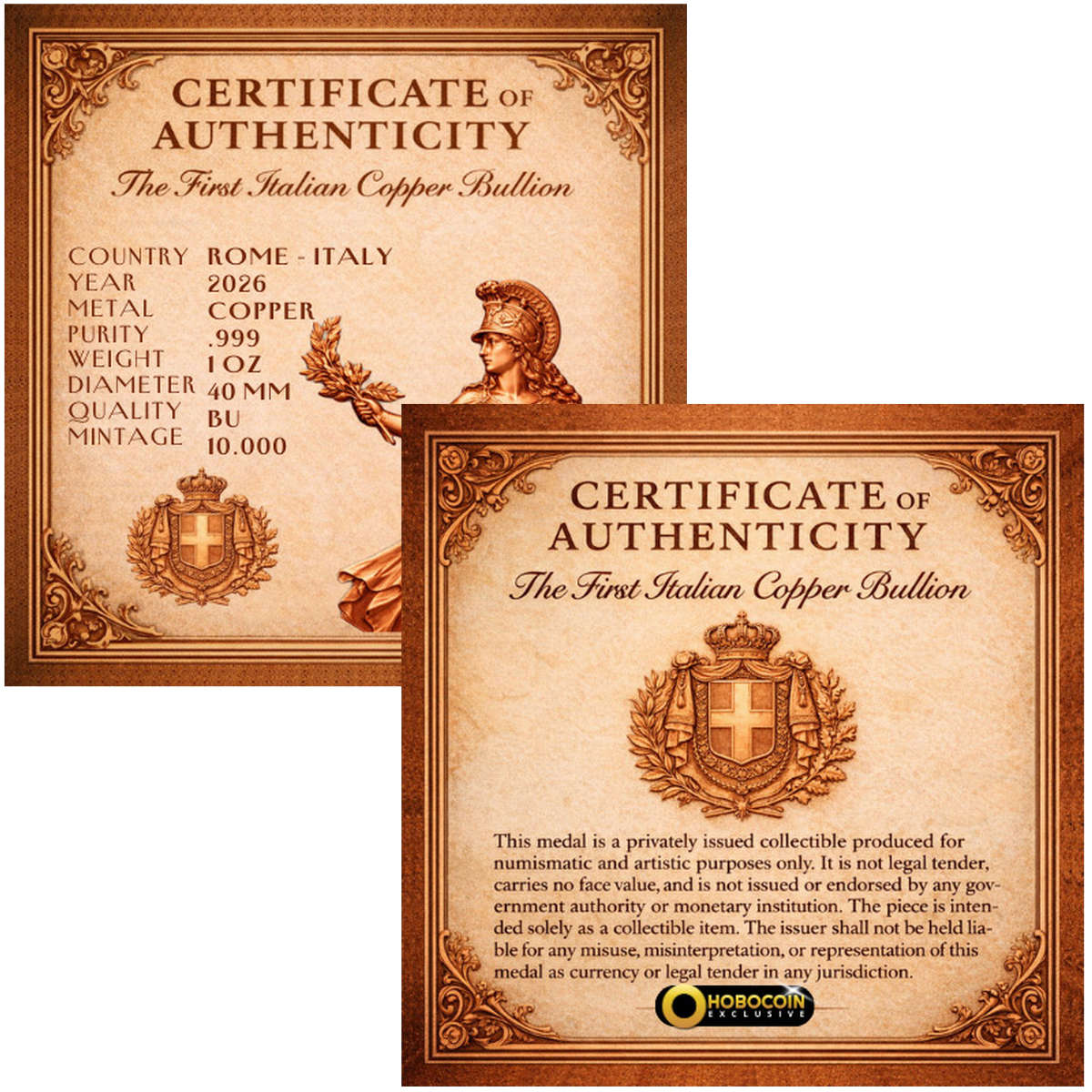 2026 HOB Italian Cu BU CERT